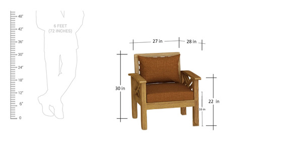 Hamilton Sofa Set in Natural Teak Finish